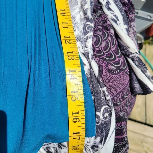 Teal Button Down Blouse - Picture 11 of 11